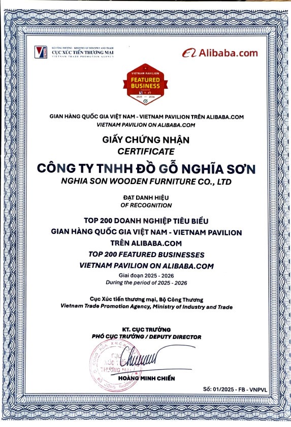 Nghia Son Dong Nai factory - branch registration document for Nghia Son Wooden Furniture Co., Ltd