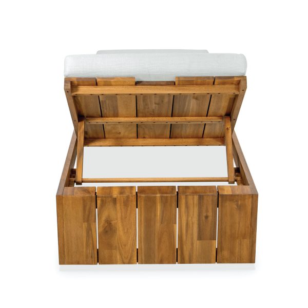 Kinta Outdoor Chaise Lounge – Elegant Wooden Lounger for Ultimate Outdoor Relaxation