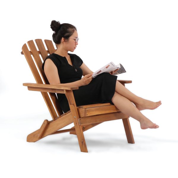 Pazidom Silla Adirondack – Elegant Wooden Outdoor Chair for Timeless Comfort