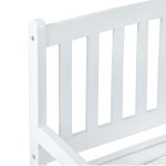 Shine Company Belfort Bench White – Classic Wooden Outdoor Bench for Timeless Elegance