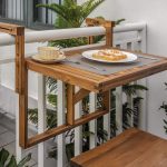 Wuuville Balcony Table – Elegant Wooden Table for Modern Outdoor Spaces