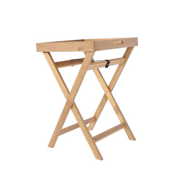 Xupus Acacia Tea Tray Table – Elegant and Functional Wooden Serving Table