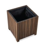 Akhaco Square Planter | Modern Wooden Planter for Indoor & Outdoor Décor