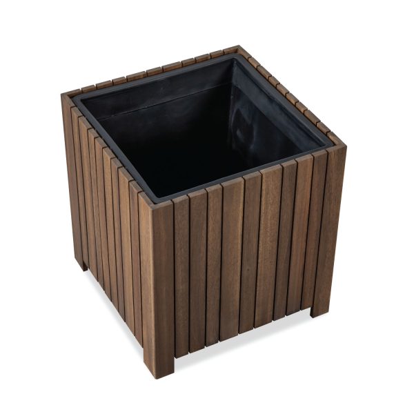 Akhaco Square Planter | Modern Wooden Planter for Indoor & Outdoor Décor