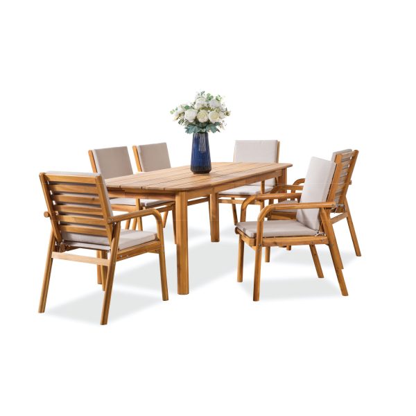 Algrave Outdoor 9-Piece Dining Set – Premium Patio Table & Chairs for Modern Outdoor Living