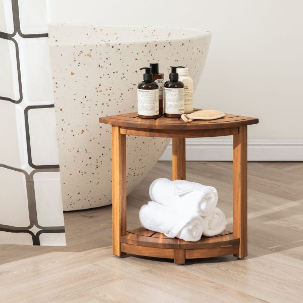 Andomond Corner Stool – Space-Saving Wooden Corner Seat for Modern Homes