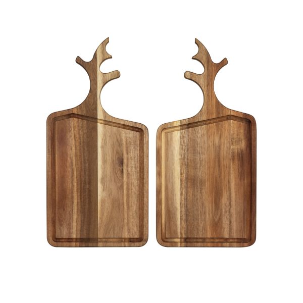 Antler Wooden Board – Premium Handmade Wooden Serving & Cutting Board for Modern Kitchens