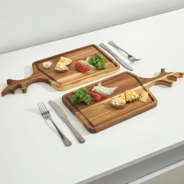 Antler Wooden Board – Premium Handmade Wooden Serving & Cutting Board for Modern Kitchens