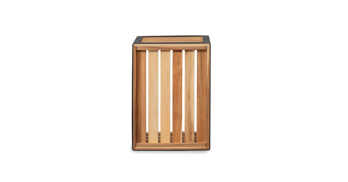 Asance Steel Frame Wooden Bath Storage