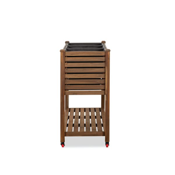 Beledo Planter with Wheels | Modern Wooden Mobile Planter for Indoor & Outdoor Spaces