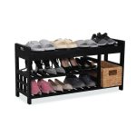 Clourmouth Wooden Shoes Bench – Stylish Entryway Storage Bench for Modern Homes