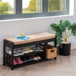 Clourmouth Wooden Shoes Bench – Stylish Entryway Storage Bench for Modern Homes