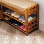 Clourmouth Wooden Shoes Bench – Stylish Entryway Storage Bench for Modern Homes