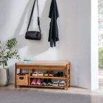 Clourmouth Wooden Shoes Bench – Stylish Entryway Storage Bench for Modern Homes