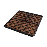 Decktile 9-Slat – Solid Acacia Wood Interlocking Deck Tiles for Outdoor Flooring