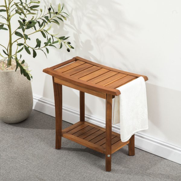 Duoysea Shower Bench – Premium Wooden Bathroom Seat for Comfort & Safety