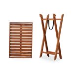 Eighvale Acacia Tray Table – Elegant, Foldable, and Versatile Side Table
