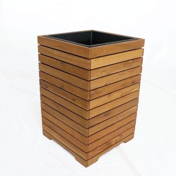 Entover Square Planter – M | Medium Wooden Planter for Indoor & Outdoor Spaces