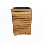 Entover Square Planter – M | Medium Wooden Planter for Indoor & Outdoor Spaces