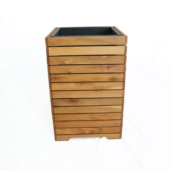 Entover Square Planter – M | Medium Wooden Planter for Indoor & Outdoor Spaces