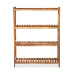Omila Wooden 4-Tier Shoe Rack – Sturdy & Space-Saving Shoe Storage Organizer