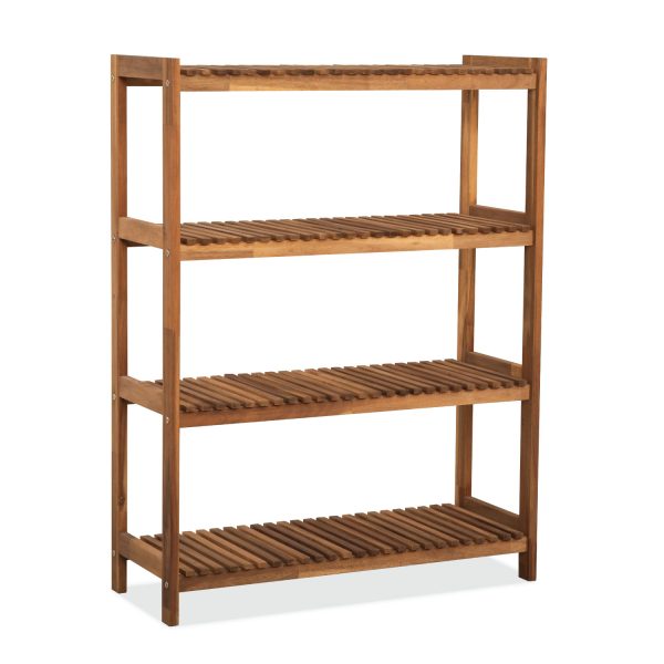 Omila Wooden 4-Tier Shoe Rack – Sturdy & Space-Saving Shoe Storage Organizer