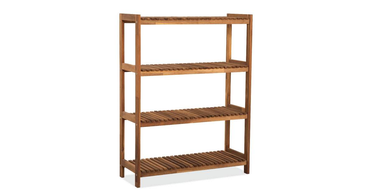 Omila Wooden 4-Tier Shoe Rack