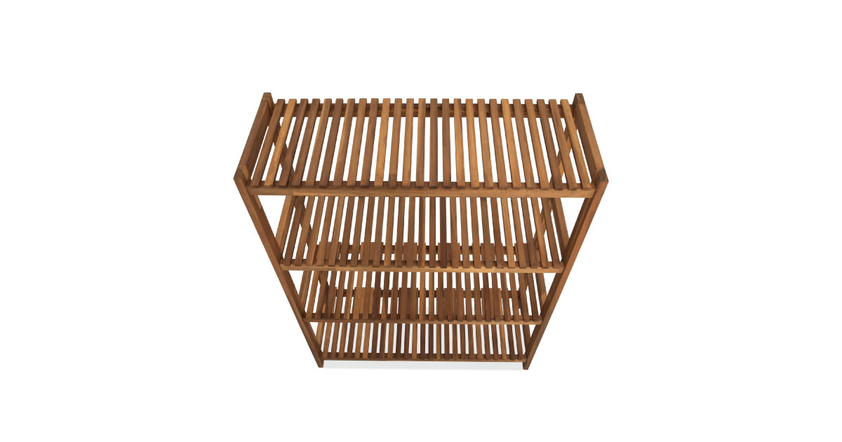 Omila Wooden 4-Tier Shoe Rack