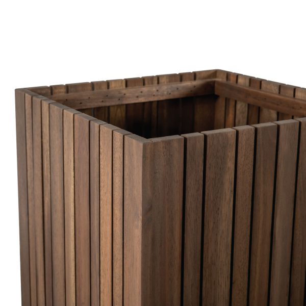 Ordland Square Planter | Modern Wooden Square Planter for Indoor & Outdoor Spaces
