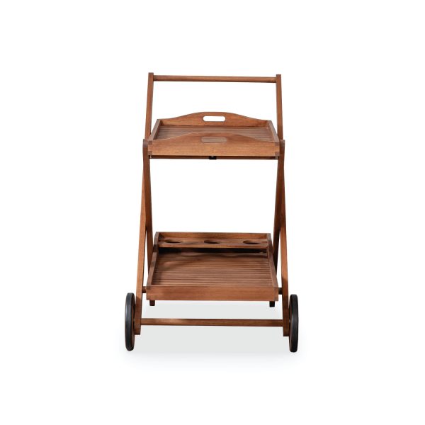 Oshegan Wooden Trolley – Elegant Rolling Cart for Serving and Storage