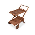 Oshegan Wooden Trolley – Elegant Rolling Cart for Serving and Storage