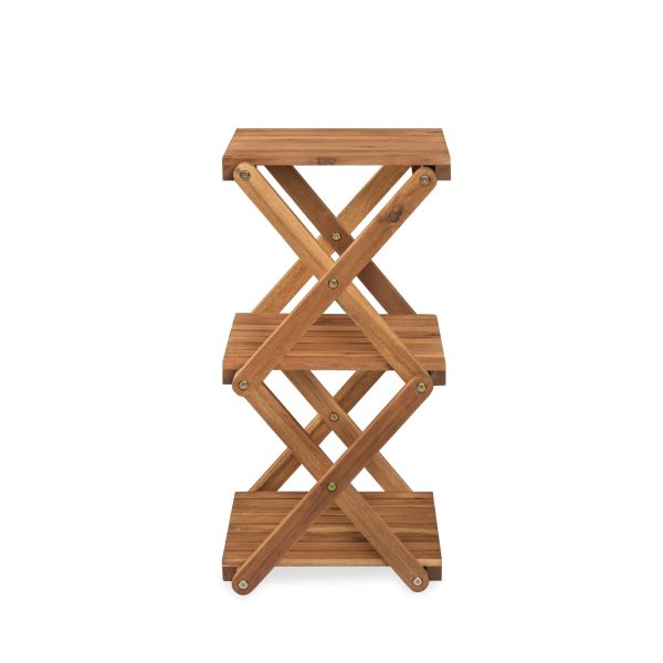 Qreka 3-Tier Wooden Folding Shoe Rack – Compact, Foldable & Stylish Storage Solution