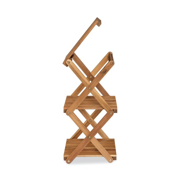 Qreka 3-Tier Wooden Folding Shoe Rack – Compact, Foldable & Stylish Storage Solution