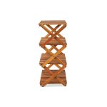 Qreka 4-Tier Wooden Folding Shoe Rack – Space-Saving & Durable Storage Solution