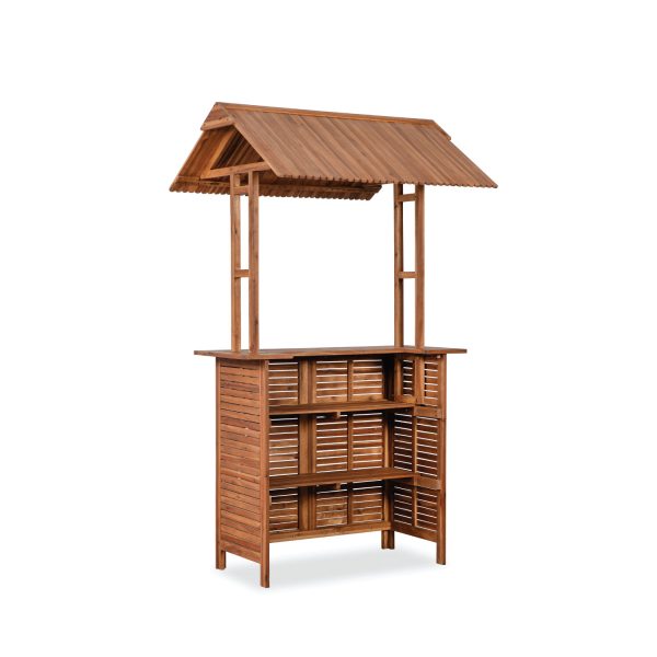 Tiki Acacia Bar Set – Stylish Outdoor Bar Set with Durable Solid Wood Design