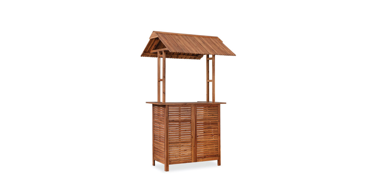 Tiki Acacia Bar Set