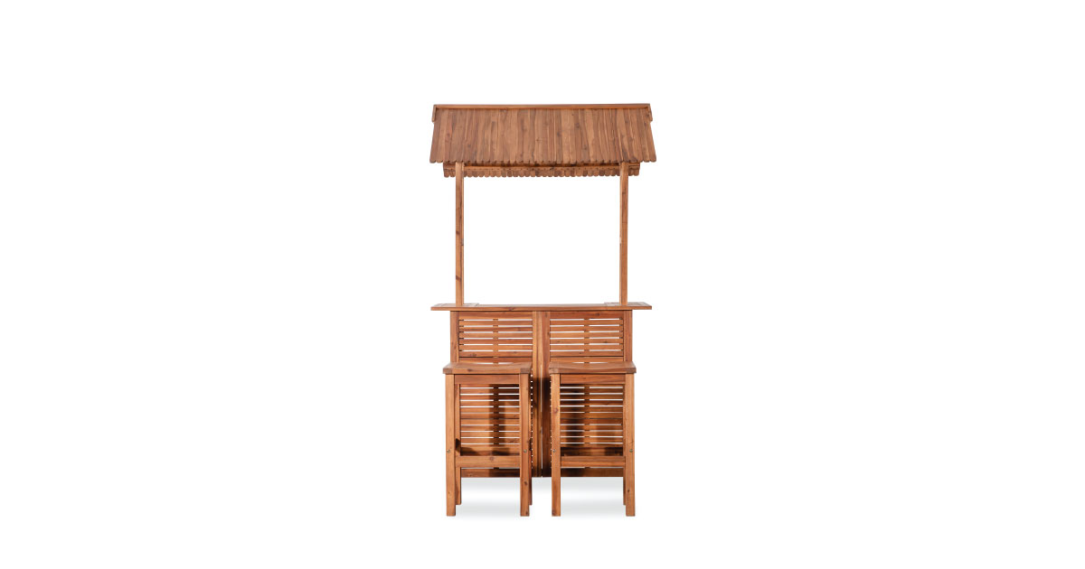 Tiki Acacia Bar Set