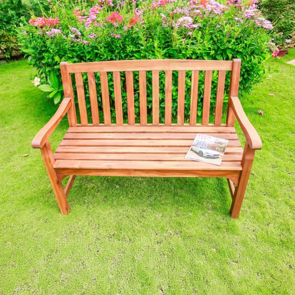 Warwick 2-Seat Bench – Classic Wooden Bench for Elegant Indoor and Outdoor Spaces