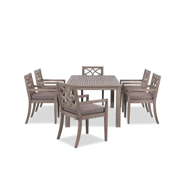 Weather Grey Lillian 7-Piece Outdoor Dining Set – Stylish & Durable Patio Dining Furniture