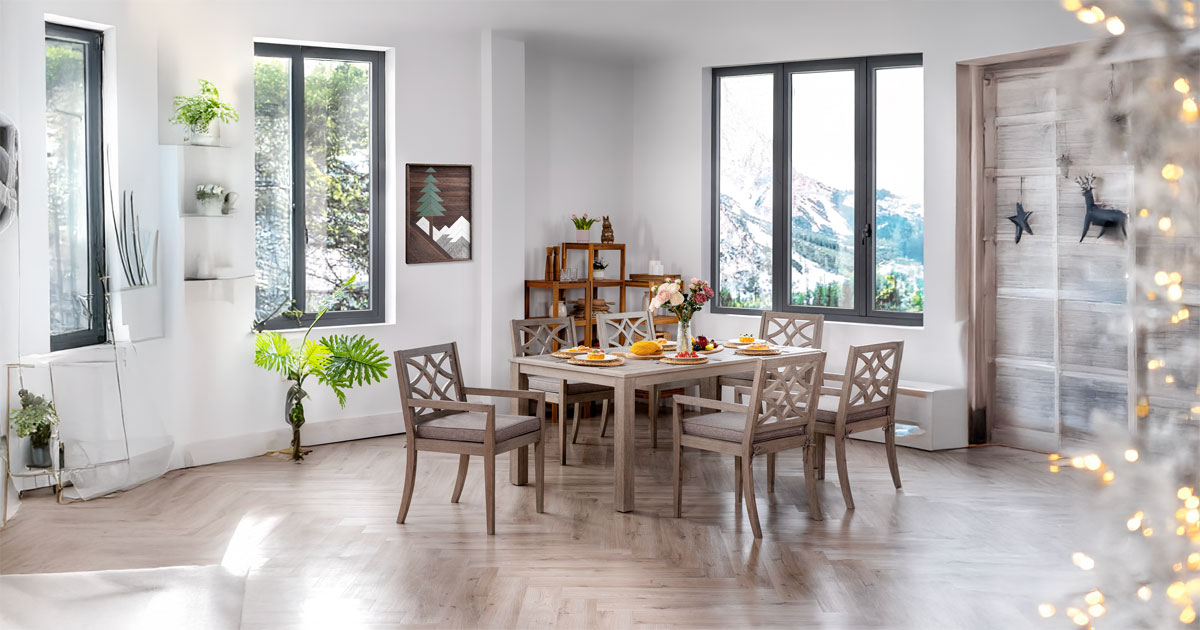Weather Grey Lillian 7-Piece Outdoor Dining Set