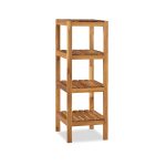 Wifby Wooden 4-Tier Bath Stand – Elegant Storage for a Neat and Organized Bathroom