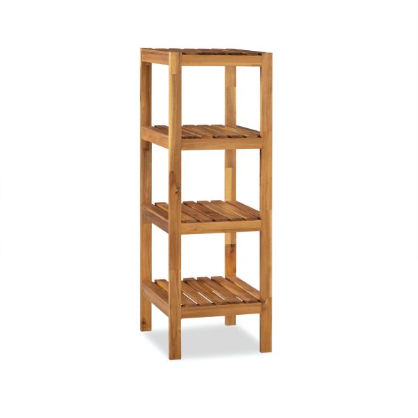 Wifby Wooden 4-Tier Bath Stand – Elegant Storage for a Neat and Organized Bathroom