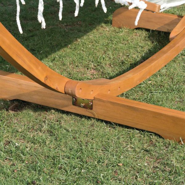 Wooden Hammock | Elegant Wooden Frame Hammock for Garden & Patio Relaxation