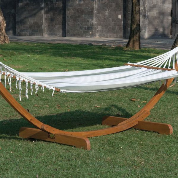 Wooden Hammock | Elegant Wooden Frame Hammock for Garden & Patio Relaxation