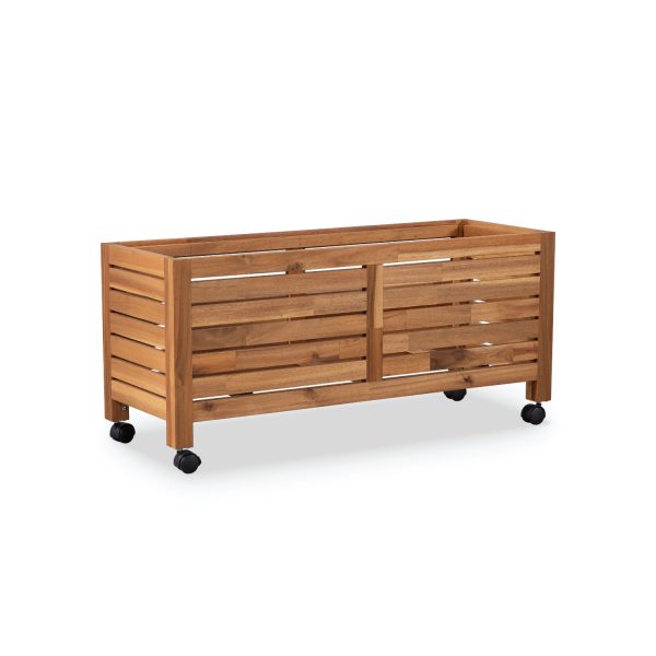 Zatol Rectangular Planter | Modern Wooden Planter Box for Indoor & Outdoor Spaces