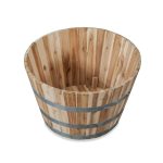 Flasey Round Planter | Elegant Wooden Round Planter for Indoor & Outdoor Spaces