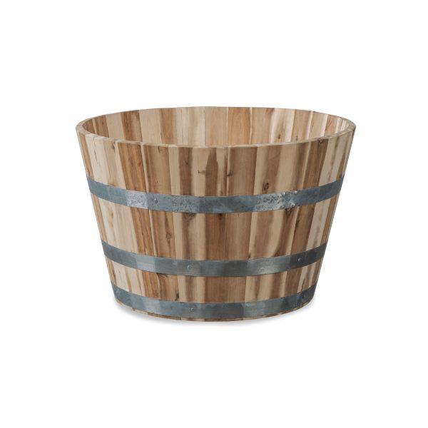 Flasey Round Planter | Elegant Wooden Round Planter for Indoor & Outdoor Spaces