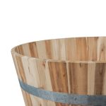 Flasey Round Planter | Elegant Wooden Round Planter for Indoor & Outdoor Spaces
