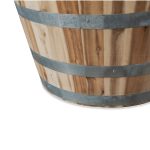 Flasey Round Planter | Elegant Wooden Round Planter for Indoor & Outdoor Spaces