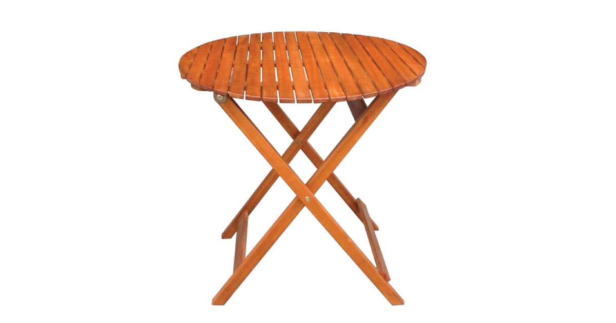 Round Wooden Garden Table 2 Round Wooden Garden Table